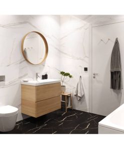 Panele winylowe SPC Calacatta Black 60x60 Marmur Czarny Kamień Matowy 6067236 Klasa 33 5 mm 4 5905952318577 panele winylowe spc calacatta black 60x60 marmur czarny kamien matowy 6067236 vilo 1
