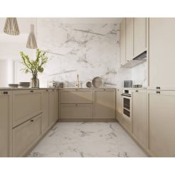 Panele winylowe SPC Calacatta Snow 60x60 Marmur Biały Kamień Matowy 6067239 Klasa 33 5 mm - Vilo - zbliżenie