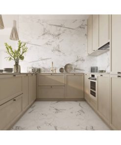 Panele winylowe SPC Calacatta Snow 60x60 Marmur Biały Kamień Matowy 6067239 Klasa 33 5 mm 4 5905952318607 panele winylowe spc calacatta snow 60x60 marmur bialy kamien matowy 6067239 vilo 1