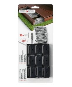bdz000 zestaw montazowy pvc do deski tarasowej czarny 36 szt bdz000 salag 1