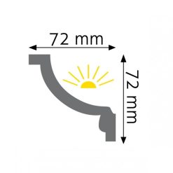 Listwa gzymsowa zdobiona oświetleniowa Creativa LGZ-12 - Creativa - zbliżenie