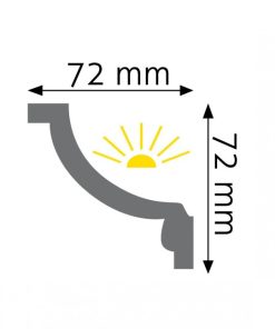 Listwa gzymsowa zdobiona oświetleniowa Creativa LGZ-12 5 creativa lgz 12 listwa oswietleniowa 7