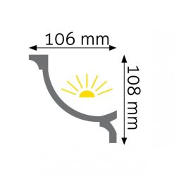 Listwa oświetleniowa gładka LOC-04 244cm - Creativa - zbliżenie