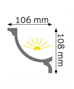 Listwa oświetleniowa gładka LOC-04 244cm 5 creativa loc 04 listwa oswietleniowa 7
