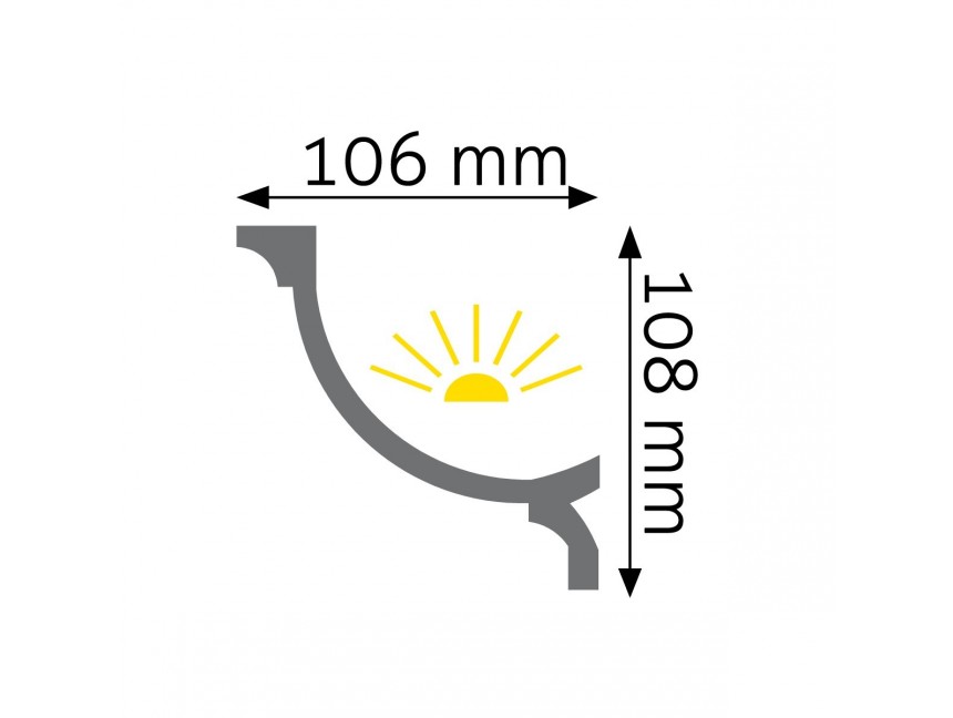 Listwa oświetleniowa gładka LOC-04 244cm 3 creativa loc 04 listwa oswietleniowa 7