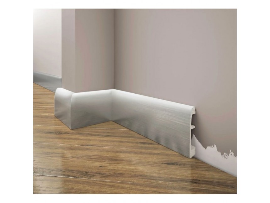 Listwa przypodłogowa, cokół Creativa LPC-06a kolor aluminium 244cm 1 creativa lpc 06a listwa przypodlogowa 2