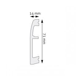 Biała Lakierowana Listwa przypodłogowa, cokół Creativa LPC-06M. 244cm - Creativa - zbliżenie