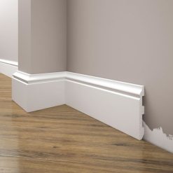 Lakierowana Biala Listwa przypodłogowa, cokół Creativa LPC-07M. 244cm - Creativa