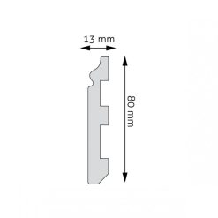 Lakierowana Biala Listwa przypodłogowa, cokół Creativa LPC-07M. 244cm - Creativa - zbliżenie