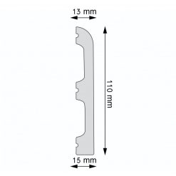 Creativa LPC-10 Listwa przypodłogowa - zbliżenie