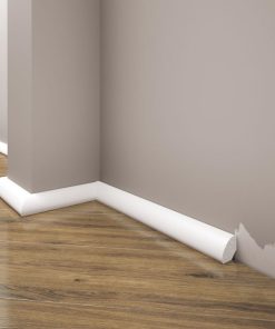 Biała Lakierowana Listwa przypodłogowa, cokół Creativa LPC-12M / 244cm - Creativa