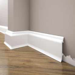 Biała Lakierowana Listwa przypodłogowa, cokół Creativa LPC-16M / 244cm - Creativa
