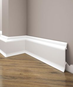 Biała Lakierowana Listwa przypodłogowa, cokół Creativa LPC-16M / 244cm - Creativa
