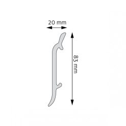 Biała Lakierowana Listwa przypodłogowa, cokół Creativa LPC-16M / 244cm - Creativa - zbliżenie