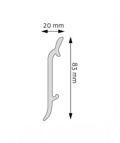 Biała Lakierowana Listwa przypodłogowa, cokół Creativa LPC-16M / 244cm - Creativa - zbliżenie