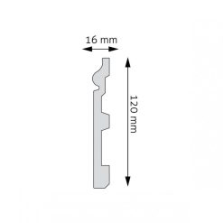 Biała Lakierowana Listwa przypodłogowa, cokół Creativa LPC-22M / 244cm - Creativa - zbliżenie