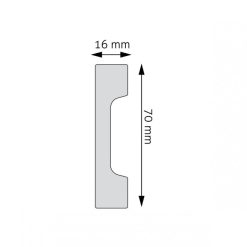 Biała Lakierowana Listwa przypodłogowa, cokół Creativa LPC-23M / 244cm - Creativa - zbliżenie