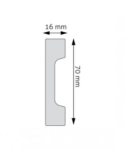 Biała Lakierowana Listwa przypodłogowa, cokół Creativa LPC-23M / 244cm 3 creativa lpc 23m listwa przypodlogowa 3