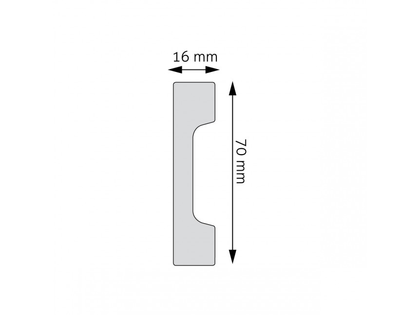 Biała Lakierowana Listwa przypodłogowa, cokół Creativa LPC-23M / 244cm 2 creativa lpc 23m listwa przypodlogowa 3