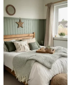 BW001RT Prawe zakończenie boazerii angielskiej 10 mj boazeria bw001 cozy bedroom with green lbox 885x660 ffffff